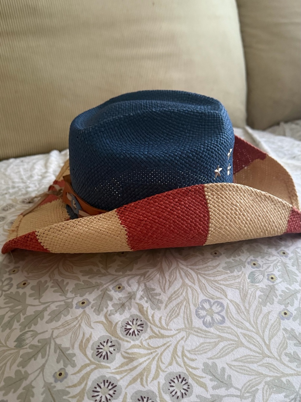Bullhide by Monte Carlo Hat Co. American star studded flag 4th of July sz small - Picture 3 of 7